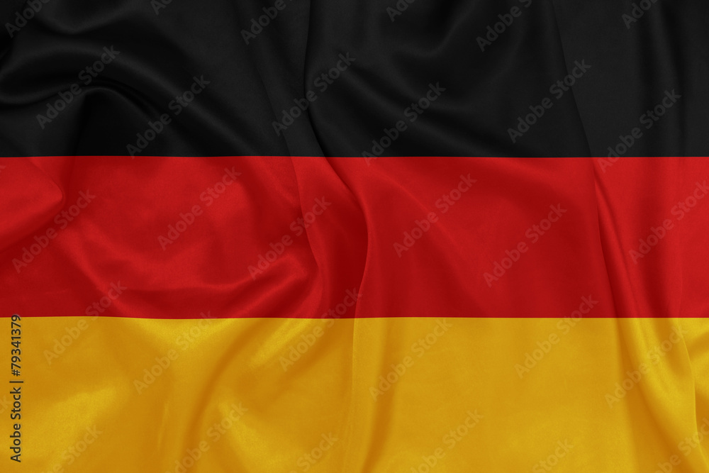 Germany - Waving national flag on silk texture Germany - Waving national flag on silk texture