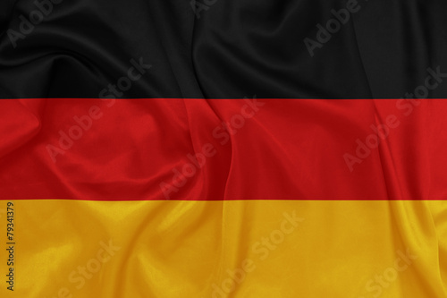 Germany - Waving national flag on silk texture