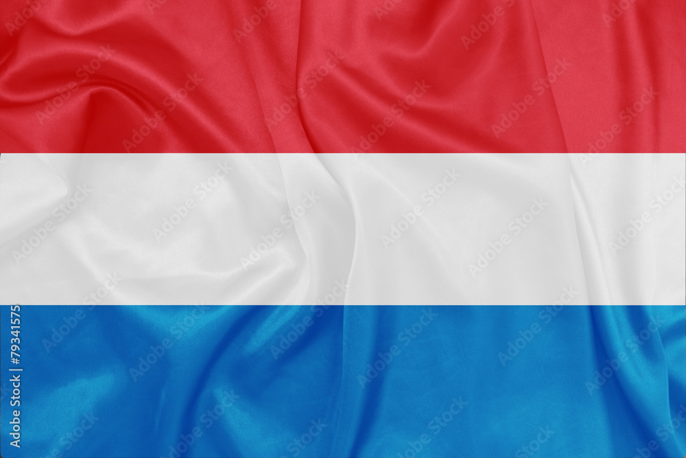 Fototapeta premium Luxembourg - Waving national flag on silk texture