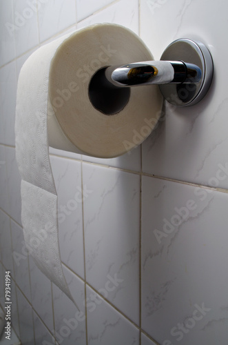 toilet paper on holder