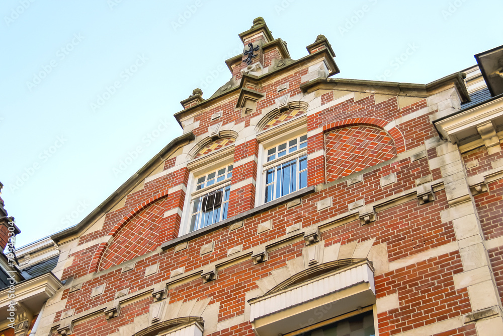The facade of a beautiful home in the Dutch town Den Bosch. The facade of a beautiful home in the Dutch town Den Bosch.
