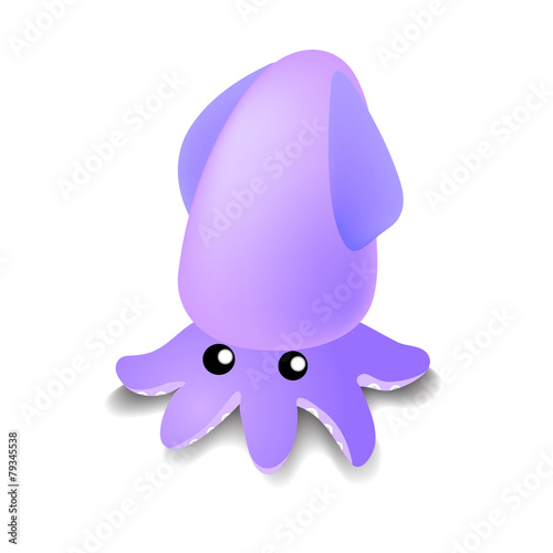 cute violet squid