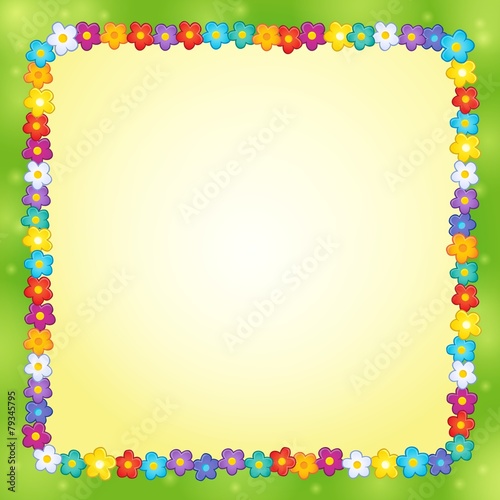 Frame with flower theme 7