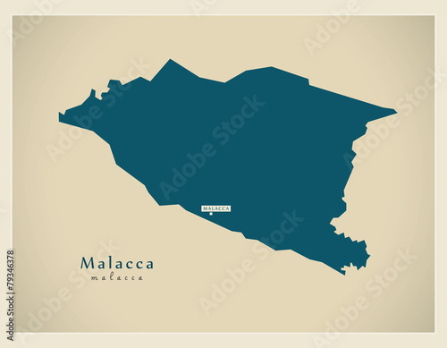 Modern Map - Malacca MY