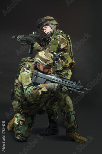 NATO soldier in full gear.