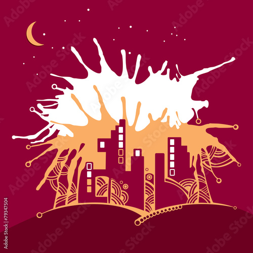 Illustration of the building for your design