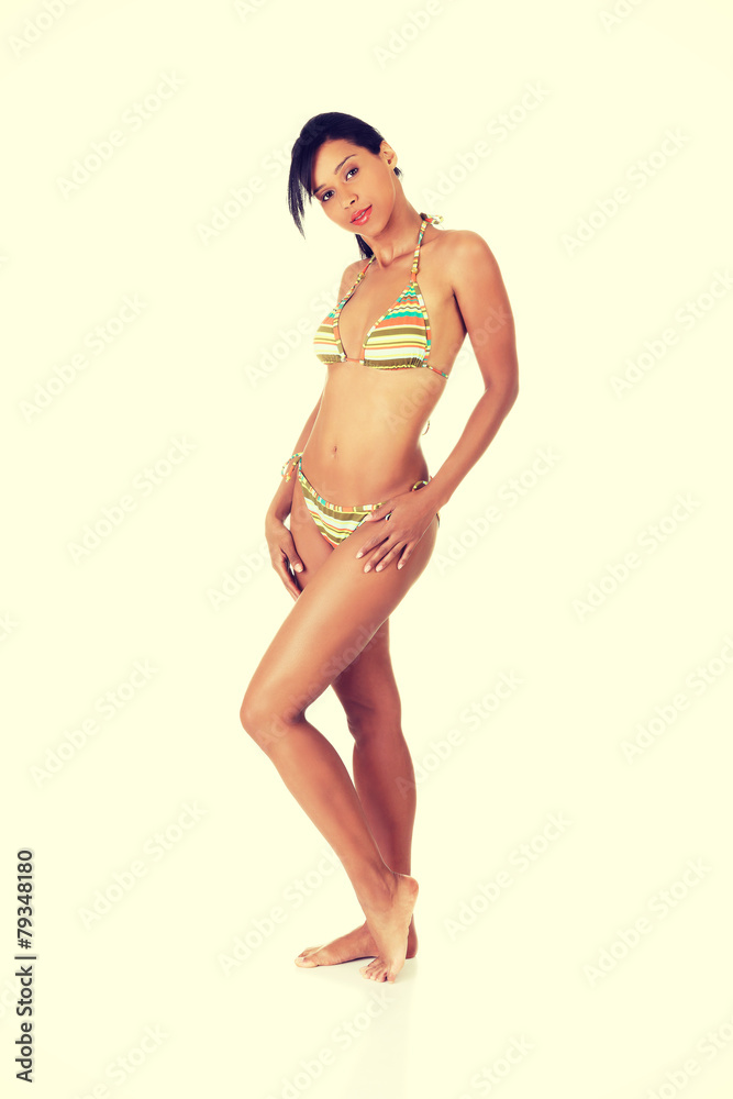 Sexy brunette woman in swimsuit. Sexy brunette woman in swimsuit.