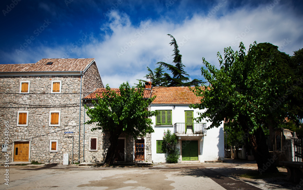 Traditional houses in small Croatian village