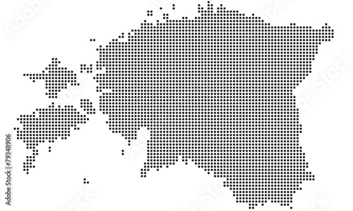 Estland gepunktet (schwarz)