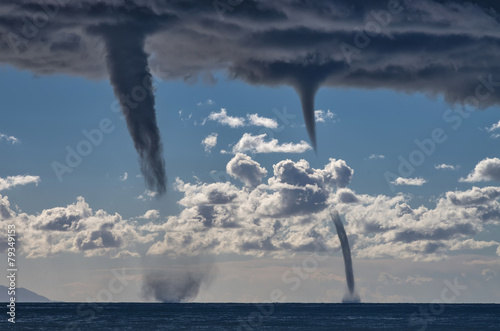 Εκτύπωση καμβά Tornados over the mediterranean sea
