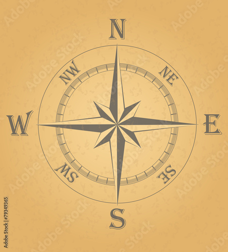 ancient wind rose vector illustration