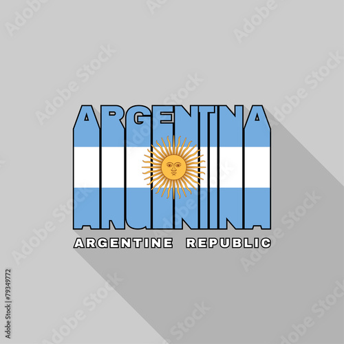 Argentine flag typography, t-shirt graphics photo