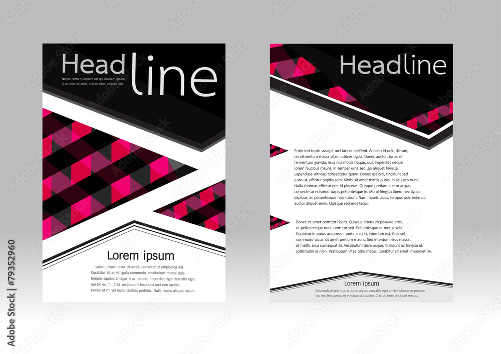 Geometric Vector Brochure Template. Flyer Layout in A4 size