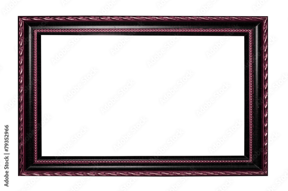 Fototapeta premium wooden frame for painting or picture on white background