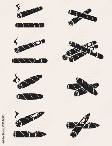 Cigars set. Vector