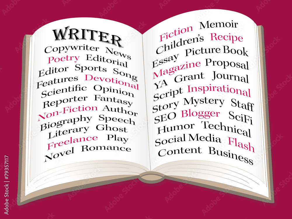 Fototapeta premium Writer Infographic