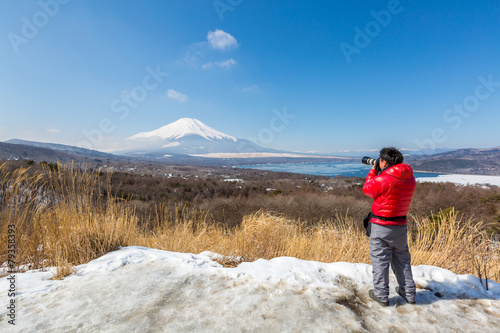 panorama view point Fujisan Yamanaka Lake