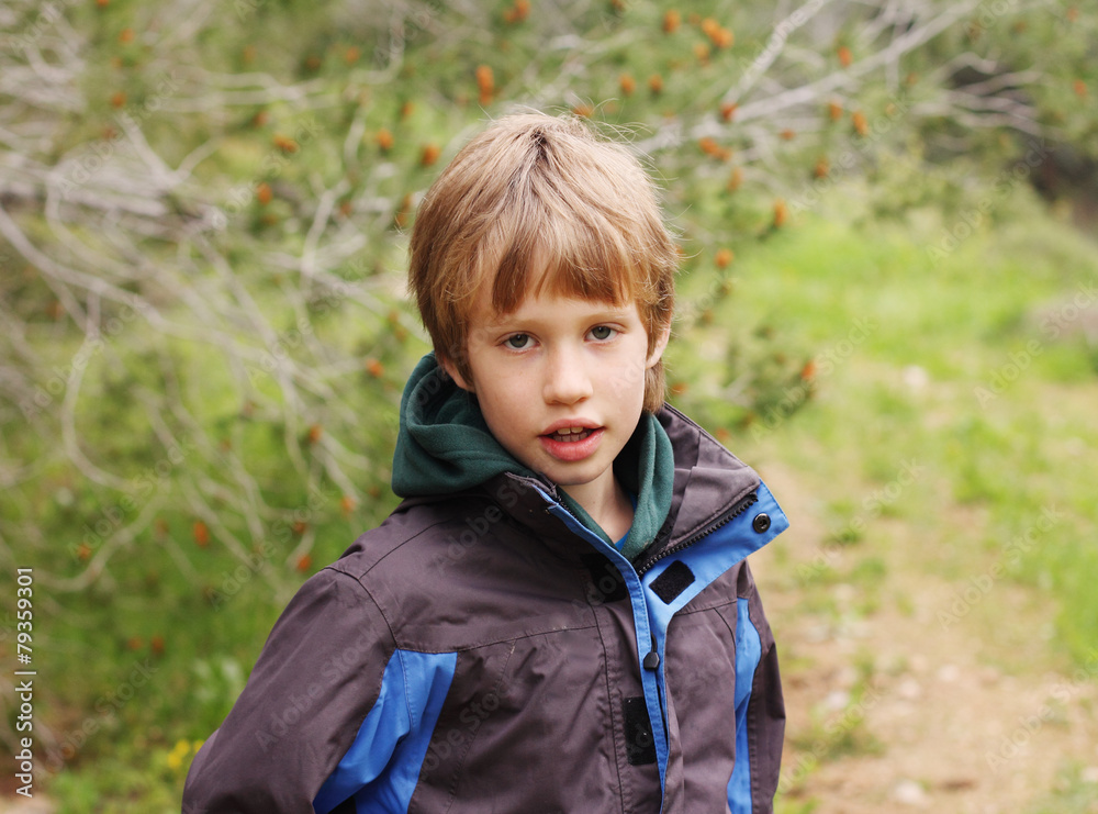 Outdoor portrait of 6 years old boy Outdoor portrait of 6 years old boy