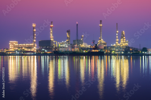 Oil Refinery at twilight