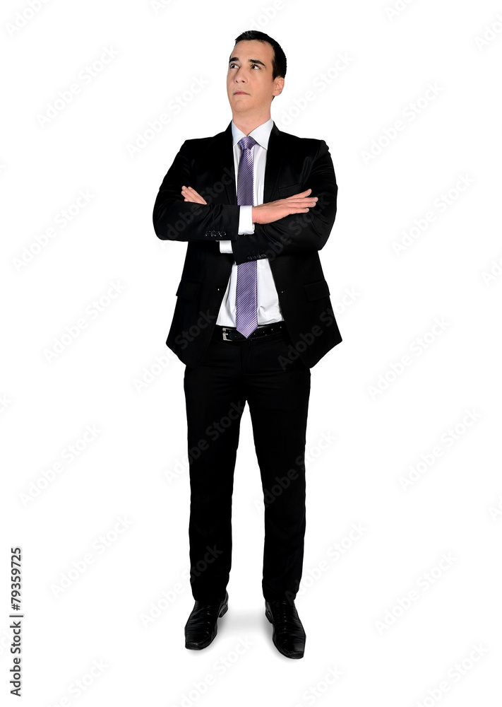 Obraz premium Business man looking up