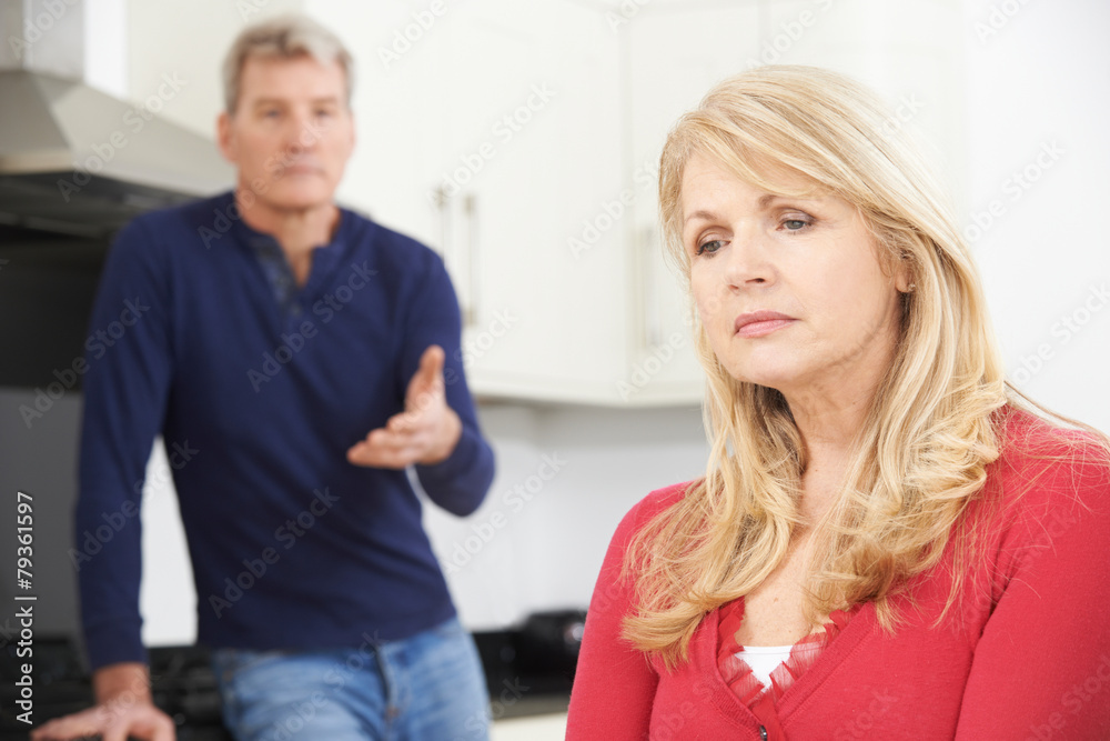 Mature Couple Having Arguement At Home