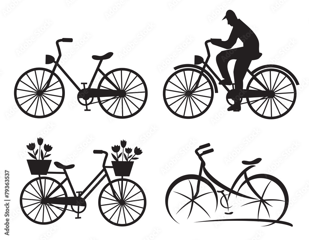 Fototapeta premium City bike icons