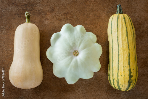 Three Squash Varieties