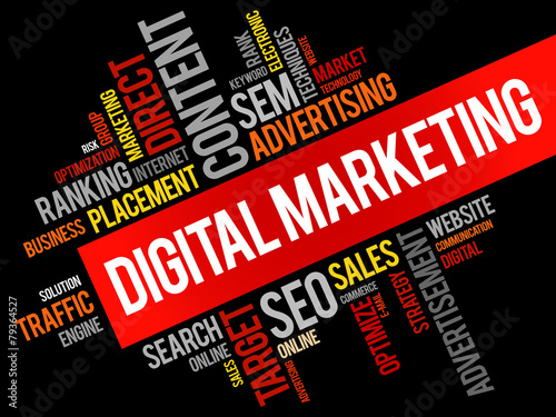 Digital Marketing word cloud, business concept