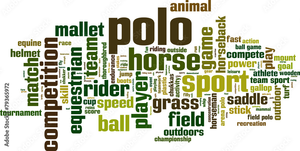 Polo word cloud concept. Vector illustration Polo word cloud concept. Vector illustration