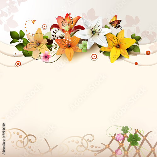 Background with roses