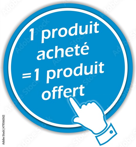 bouton 1 acheté = 1 offert