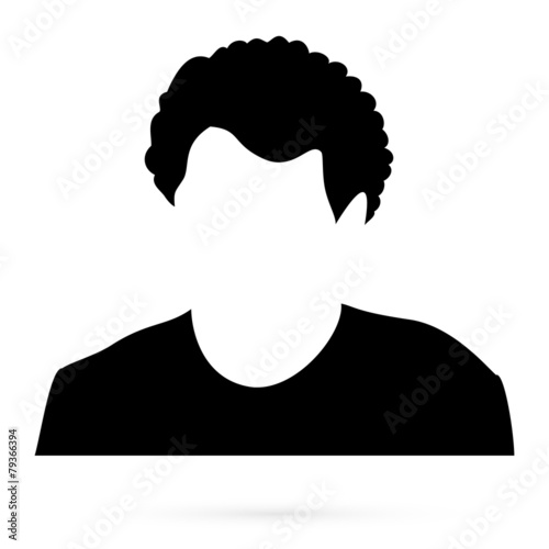 Black men stencil. Vector. 2