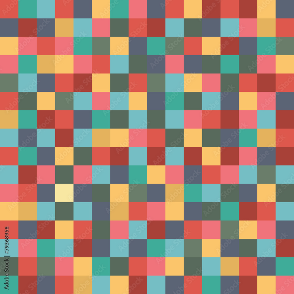 Pixel art style vector background with a flat design color theme Pixel art style vector background with a flat design color theme
