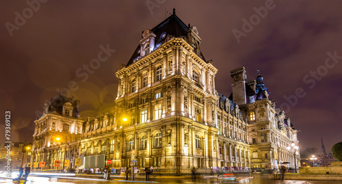 Hotel de Ville (City Hall) of Paris - France