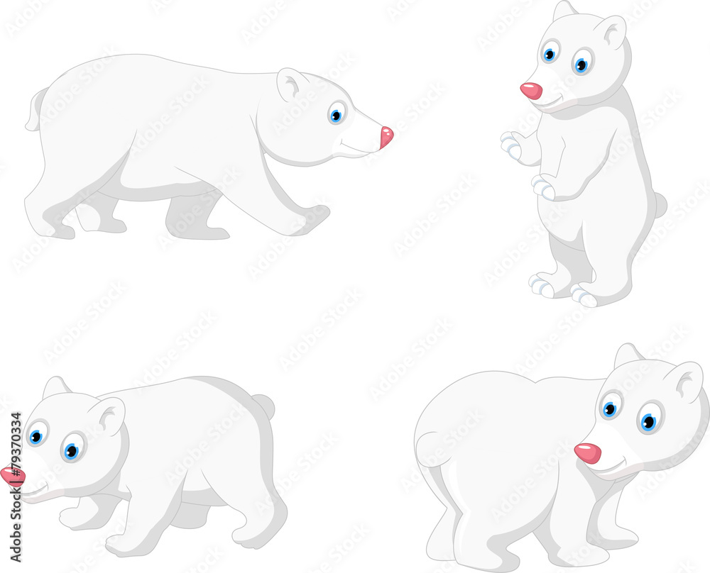 Obraz premium polar bear cartoon collection