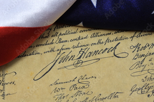 John Hancocks signature US constitution
