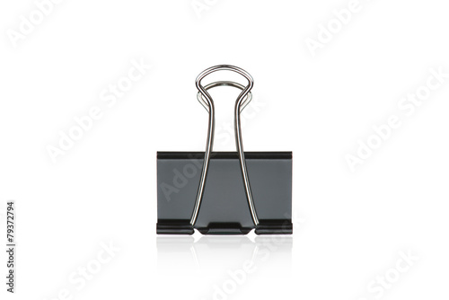 Clip black for document or paper clip attachment