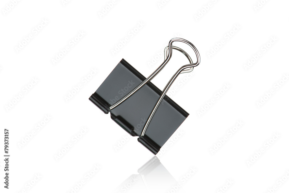 Clip black for document or paper clip attachment