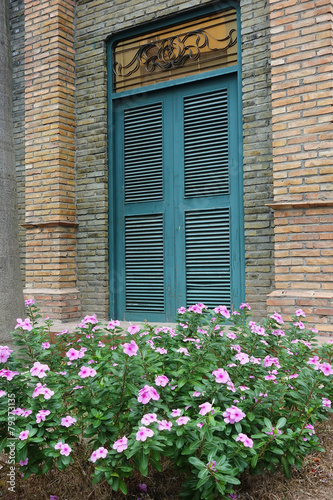 window with flower. © xiaoliangge