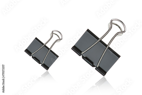 Clip black for document or paper clip attachment