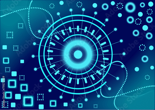 Background Techno Blue