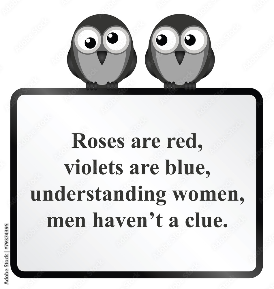 Obraz premium comical poetry understanding women
