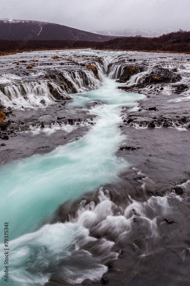 bruarfoss waterfall in Iceland