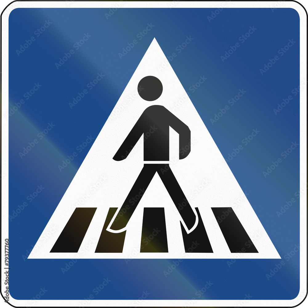 German traffic sign: Pedestrian crossing (give way) German traffic sign: Pedestrian crossing (give way)