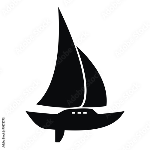 sail with keel, icon