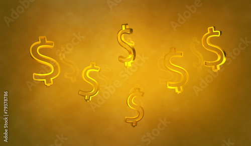 Tableau sur toile golden money