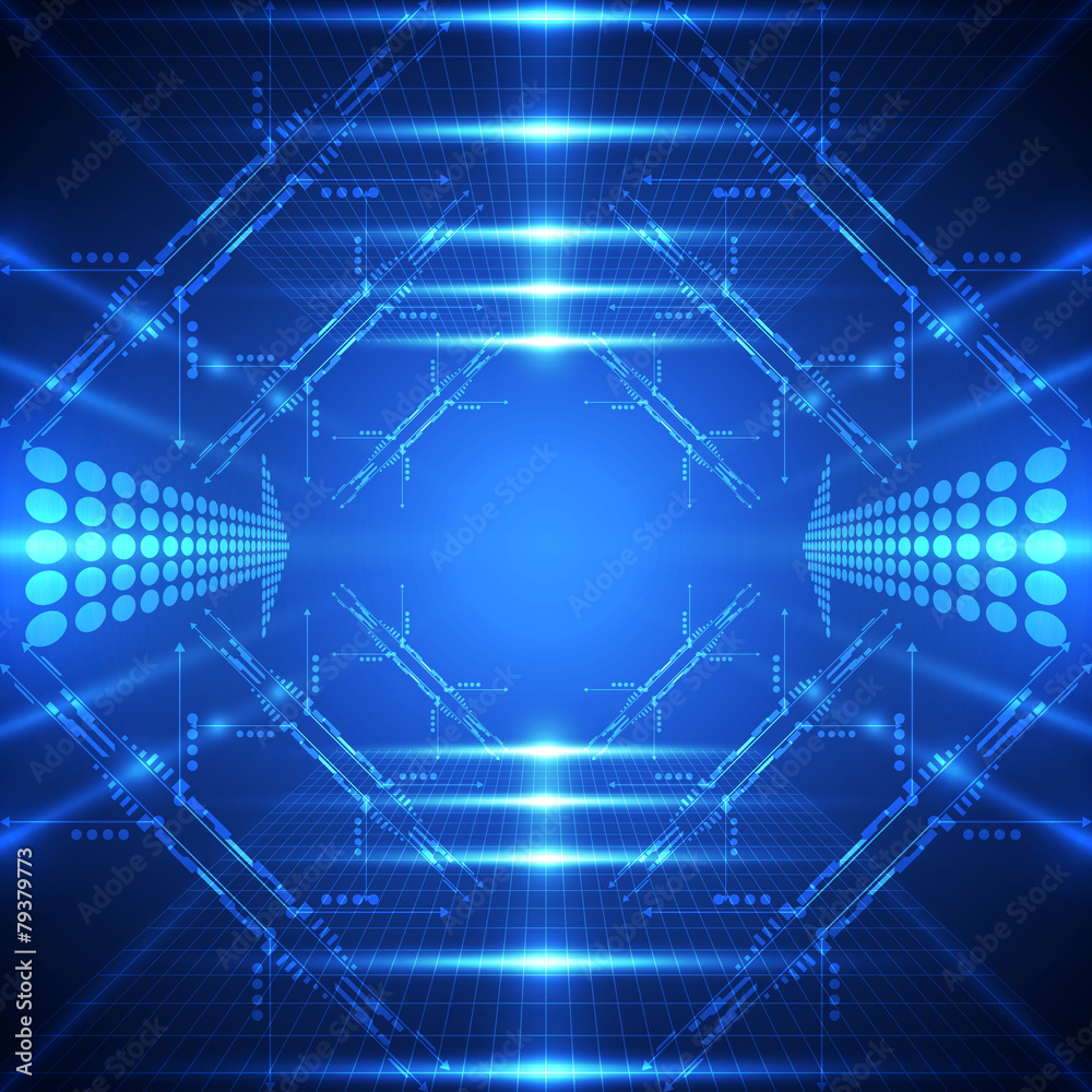 Abstract future technology concept background, vector