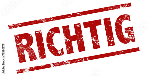 Stempel Grunge rot Richtig