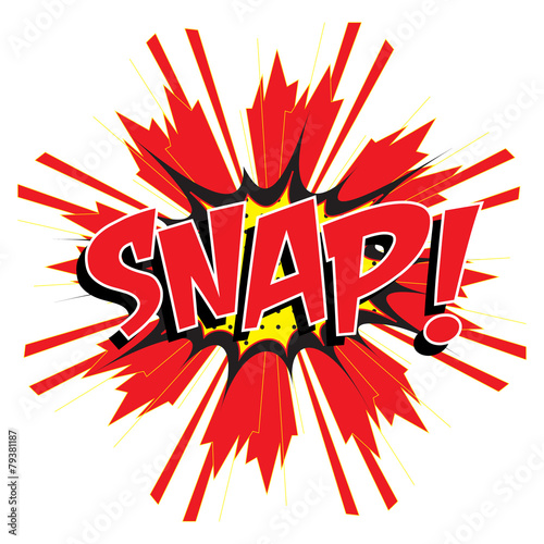 SNAP! wording sound effect set design for comic background