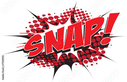 SNAP! wording sound effect set design for comic background